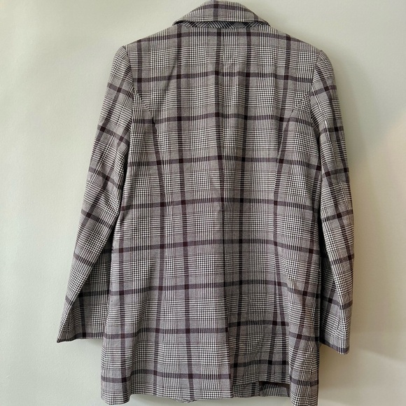 Able Brown Plaid Blazer with Structured Shoulders - Picture 4 of 4